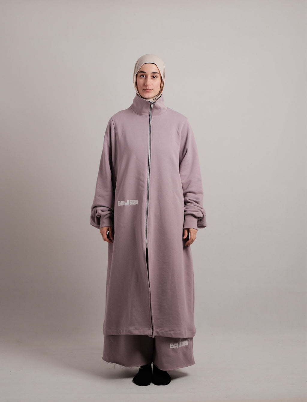 "Lilac" Abaya me zinxhir metalik