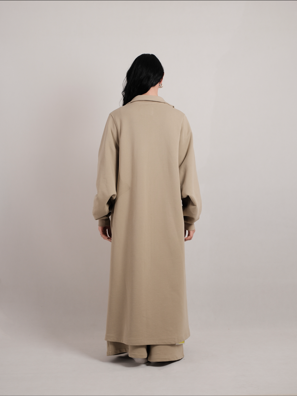 "Still Sage" Abaya me zinxhir metalil