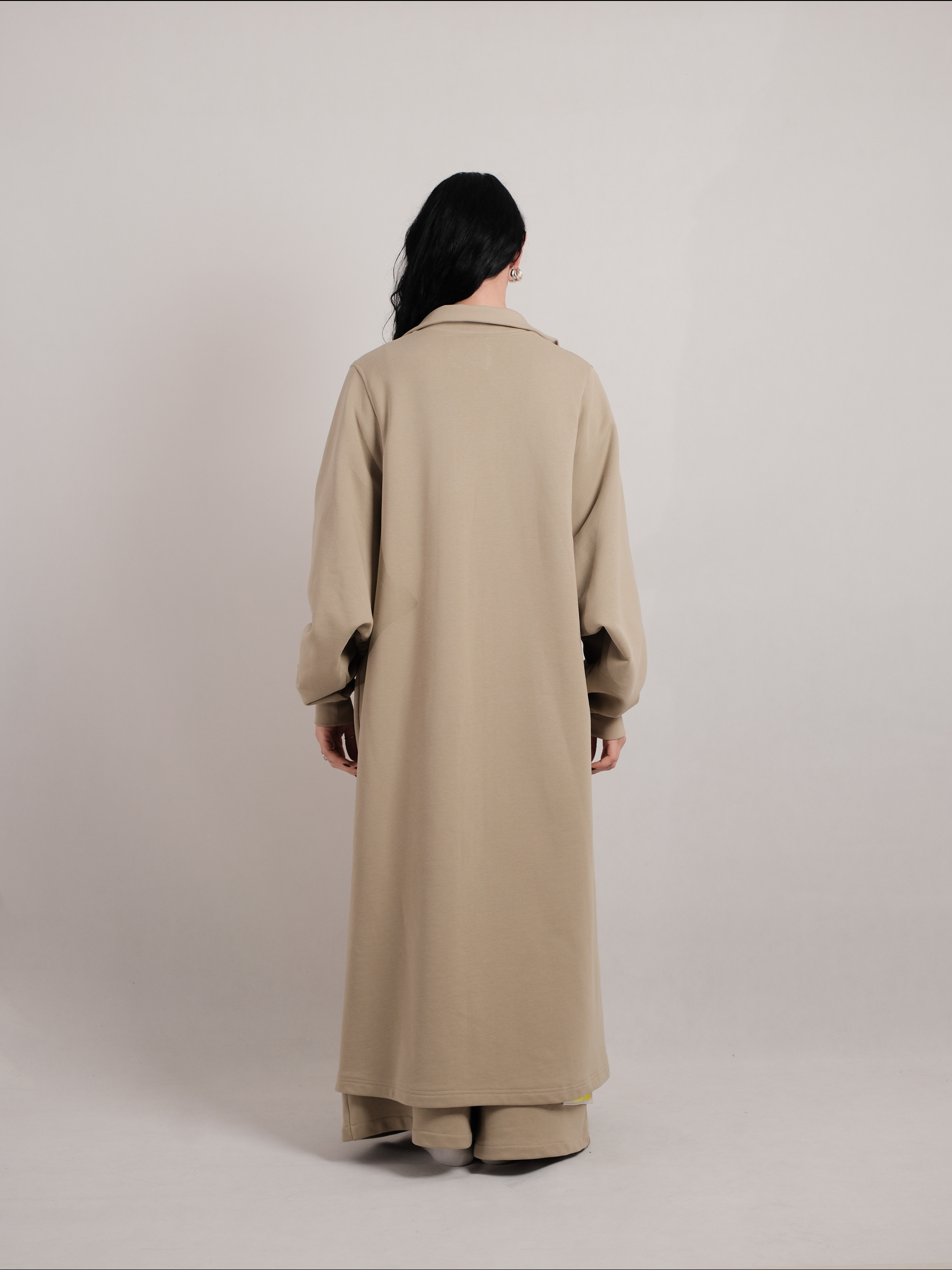 "Still Sage" Abaya me zinxhir metalil